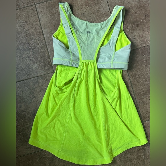 Lululemon tank tankini top medium yellow adjustable straps - Picture 4 of 5